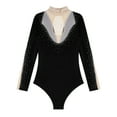 thumbnail image 6 of Xnihocha Women Gymnastics Leotard Long Sleeve Ballet Dance Unitard Figure Skating Bodysuit Catsuit Black XL, 6 of 7