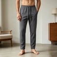 thumbnail image 2 of Eltusu Men's Athletic Pants, Workout Straight Legs Quick Dry Elastic Waist Active Pants Dark Gray Size 4XL, 2 of 3