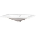 thumbnail image 2 of 30 - inch Single Bathroom Basin Sink with 3 Faucet Holes Resin Smooth Surface Easy - to - Care - for, 2 of 2