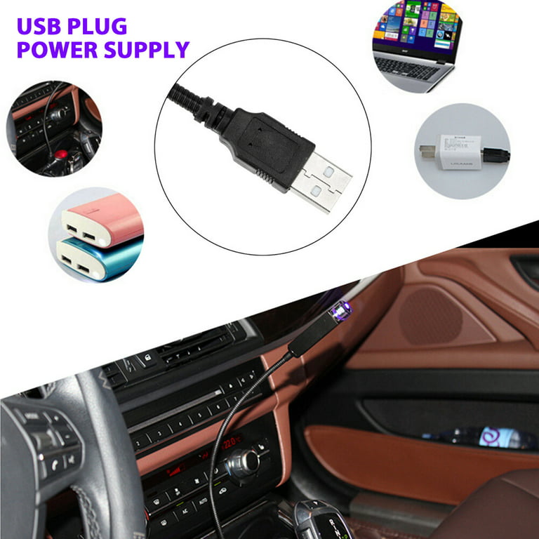 Car USB Star Projector Night Light, TSV Romantic Atmosphere Interior Star  Lights, Flexible Rotation Adjustable Portable Decorative Night Lamp for  Car