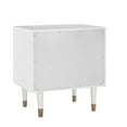 thumbnail image 4 of Linon Alick Wood Geo Texture 2 Drawer Nightstand Gold Hardware in Glossy White, 4 of 17