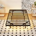 thumbnail image 2 of Amolife Heavy Duty Twin Size Floating Bed Frame with Smart LED Lights and Charging Station, Black, 2 of 13