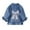 1#Dark Blue2, variant on Kiijoy Girl Embroidery Denim Jackets Kids Button Outerwear Casual Cute Coat, Sizes 2-3