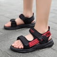 thumbnail image 5 of CAUYDY Boys Sports Active Sandals Open Toe Athletic Summer Shoe Adjustable Strap Lightweight Sandals(L101-Red,13), 5 of 9
