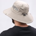 thumbnail image 4 of LQCrafK MAN Men Sun Hat Sun Protection Wide Brim Bucket Hat Waterproof Foldable Boonie Hat, 4 of 11
