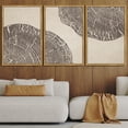 thumbnail image 3 of SHENIFY large 24x36in3pcs Natural Framed Farmhouse Vintage Abstract Drawings Rustic Modern Wall Art Set Gray Wood Tree Ring Spirals Nature Art Decor for Living Room Bedroom, 3 of 5