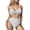 White 15001, variant on OWMEOT Bikini Sets for Women Textured Bathing Suits High Waisted Tummy Control Swimsuits Cute Casual Summer Beach Swimwear for Vacation