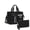 Black, variant on 2pcs/set Women'S Large Canvas Tote Bag - Multi-Pocket Laptop Work Bag, Crossbody Shoulder Hobo Messenger Handbag, Purse for Travel, Gym, and Everyday Use