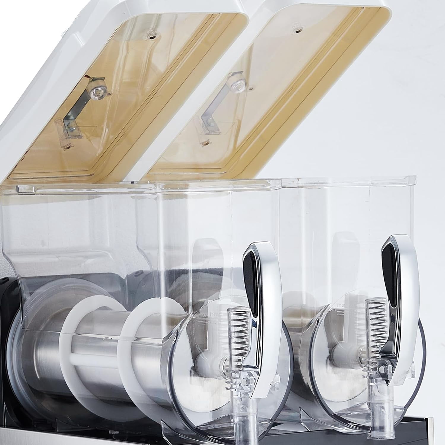 Commercial Slushy Machine, 12L Double Tank Frozen Drink Margarita Machine Smoothie, Self-Cleaning, 700W Stainless Steel Slushy Machine for Snow Melts, Cocktails, Homes, Coffee Shop, Restaurants
