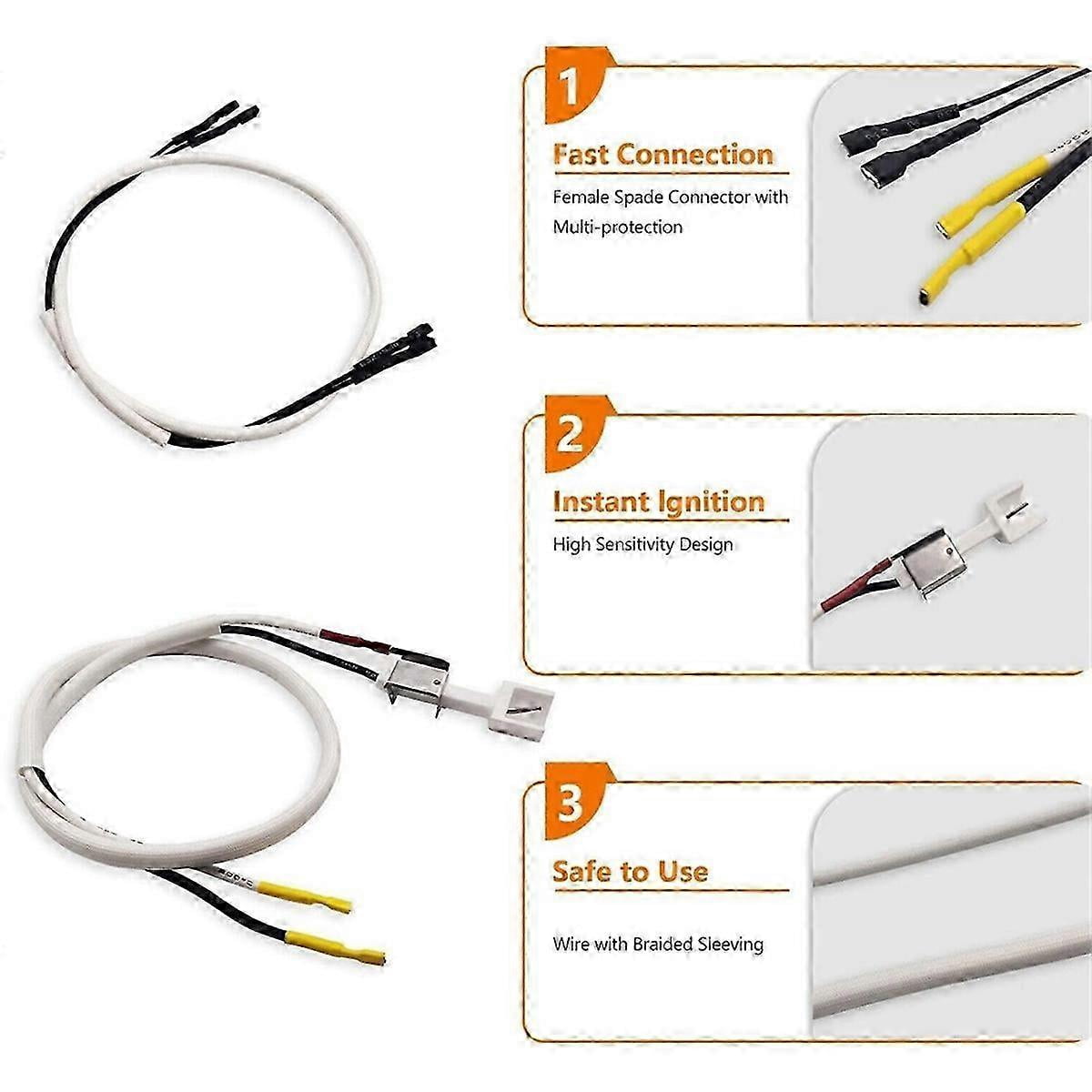 Compatible with Weber Spirit I&II 210-310 Gas Grill Electronic Ignitor Kit Replacement - JC