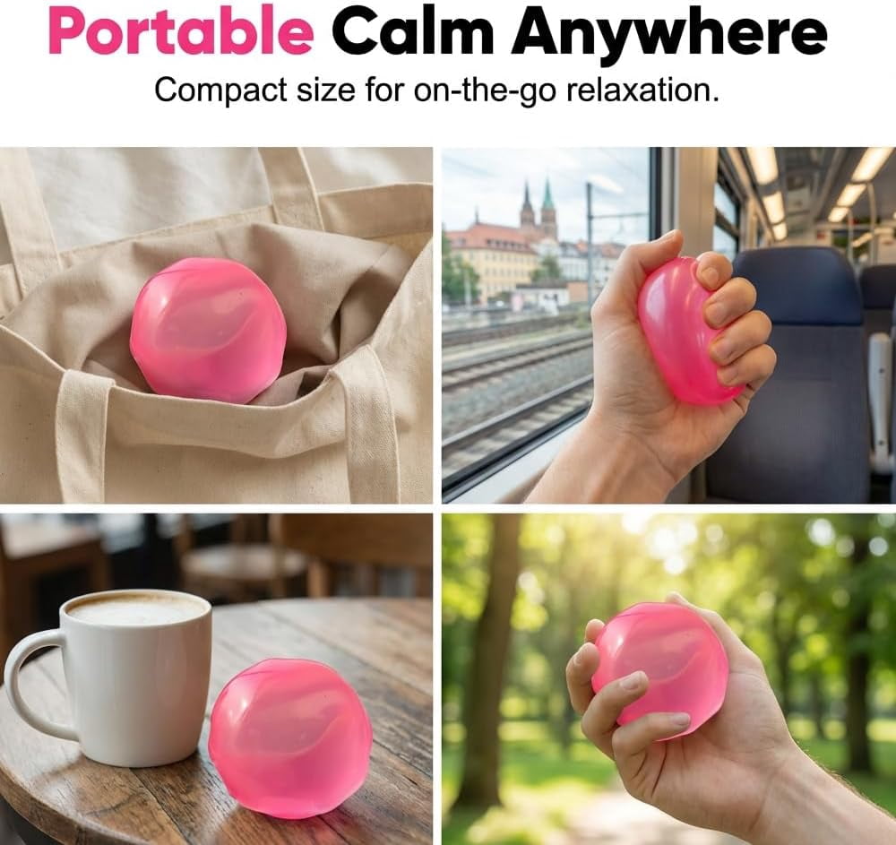 Guvpev 3Pcs Coconut Oil Stress Balls, Translucent Dumpling Squishy Shapeable Squeeze Toys, Non-Sticky Slow Rising Sensory Fidgets Toys for Anxiety Relief, Portable Desk Accessories for Focus