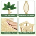thumbnail image 6 of YYEAN 61" Large Cat Tree Tower for Indoor Cats with DIY Green Leaves Scratching Post Multi Soft Hang Ball Plush Cat House Furniture 360° Rotating Cat Scratch Board with Hammock-Square Beige, 6 of 7