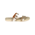 thumbnail image 2 of Nature Breeze CC28 Women Metallic Leatherette Open Toe Strap Woven Jewel Sandal, 2 of 5