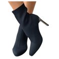 thumbnail image 3 of NECHOLOGY Botas Mujer Zapatos Botines para mujer Zapatos de tobillo de malla puntiaguda con punta de tacón para mujer, botas de tacón de aguja a la , zapatos, botas de mujer (Black, 7), 3 of 7