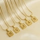 thumbnail image 3 of Collar con cadena de letras de hueso de serpiente de moda de nicho de estilo europeo y americano, colgante de letras de arena de acero de titanio para mujer, joyería, 3 of 4