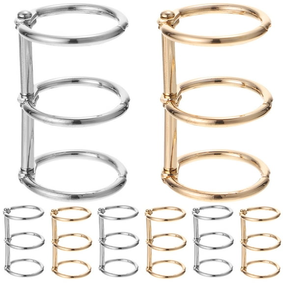Gymnture 8pcs Metal Book Rings for DIY Notebook & Album