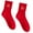 suddenly rich, variant on Chinese Zodiacal Horse Embroidery Cotton Socks Women, Reinforced Heel Toe Red Ankle Socks Daily Wear