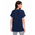 thumbnail image 6 of Women's V Neck T Shirts Short Rolled Sleeve Loose Fit Tops Side Split Summer Tees, 6 of 7