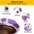 thumbnail image 3 of Elastic Fitted Round Tablecloth, Purple Polka Dots Waterproof Stretch Table Cover for 36"-44" Tables, Modern Abstract Art Washable Outdoor Tablecloths for Patio, Picnic, Camping, 3 of 9