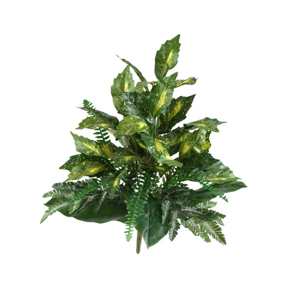 Nearly Natural 25in. Mixed Greens Artificial Plant (Set of 2), Green