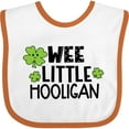 thumbnail image 3 of Inktastic St. Patrick's Day Wee Little Hooligan with Clovers Boys or Girls Baby Bib, 3 of 4
