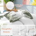 thumbnail image 2 of Queen 4 Piece Bedding Set Green Pine Trees Vintage Sketch Art Soft Breathable Duvet Cover and Pillowcase, Country Trees on White Duvet Cover Set Bed Sheets for Bedroom Dormitory Guest Room, 2 of 9