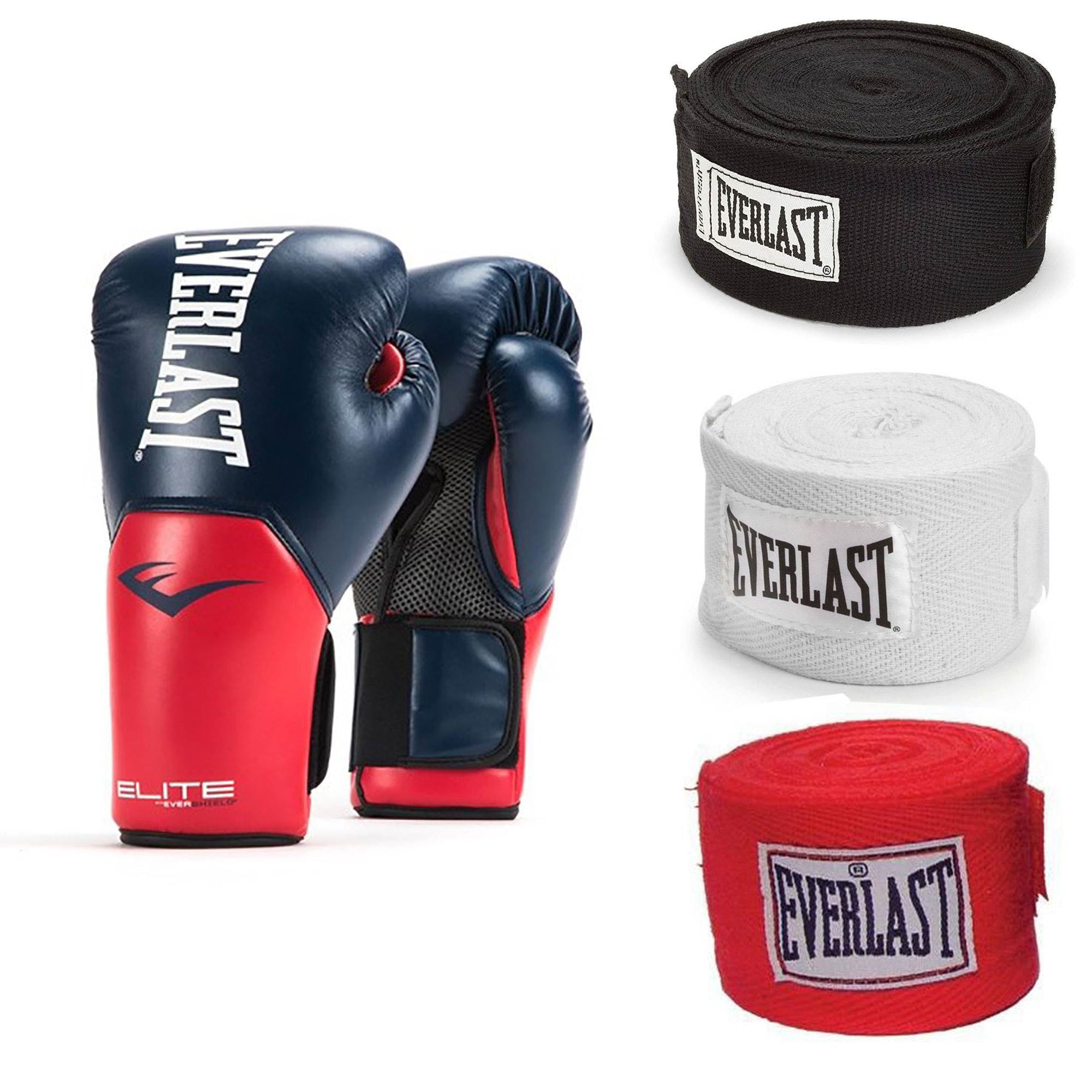 Free Ship Everlast Boxing Core Hand Wraps Black and Red Size S/M NEW 