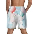 thumbnail image 3 of Sigee Cute Elephant Print Mens Swim Trunks with Compression Liner Quick Dry Swim Stretch Beach Shorts with Pockets,S-3XL, 3 of 7