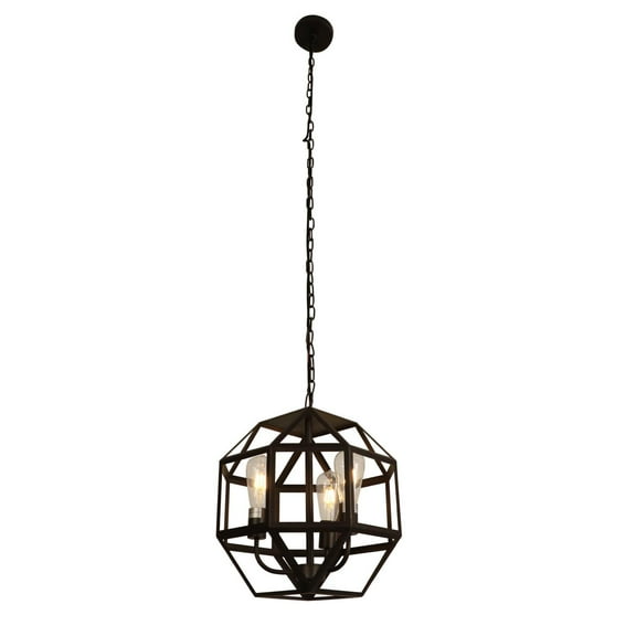 Warehouse of Tiffany WTY139 Ukani 14.57 in. 3-Light Indoor Bronze Finish Chandelier with Light Kit