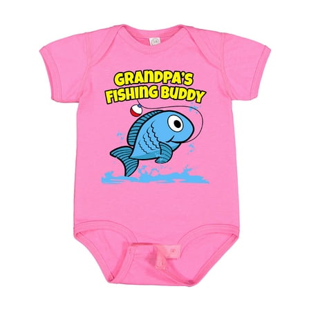 

Inktastic Grandpa s Fishing Buddy (blue) Gift Baby Boy or Baby Girl Bodysuit