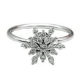 thumbnail image 6 of Ashosteey Snowflake Ring Sterling Silver Christmas Ring for Women Winter Ice Christmas Snowflake Holiday Birthday Xmas Gift,Elegant Rings Dainty Christmas Holiday Gift, 6 of 9