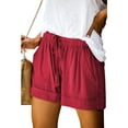 thumbnail image 1 of Shorts for Women Casual Summer Drawstring Elastic Waist Comfy Running Shorts Beach Athletic Shorts Alsol Lamesa, 1 of 2