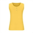 thumbnail image 6 of WTXUE Tank Tops Sleeveless, Scoop Neck Summer Women Floral Button Plus Size Tank Loose Vest T Shirts Tunics Tee Solid Casual Tops for Women'S Plus Yellow XXL, 6 of 7