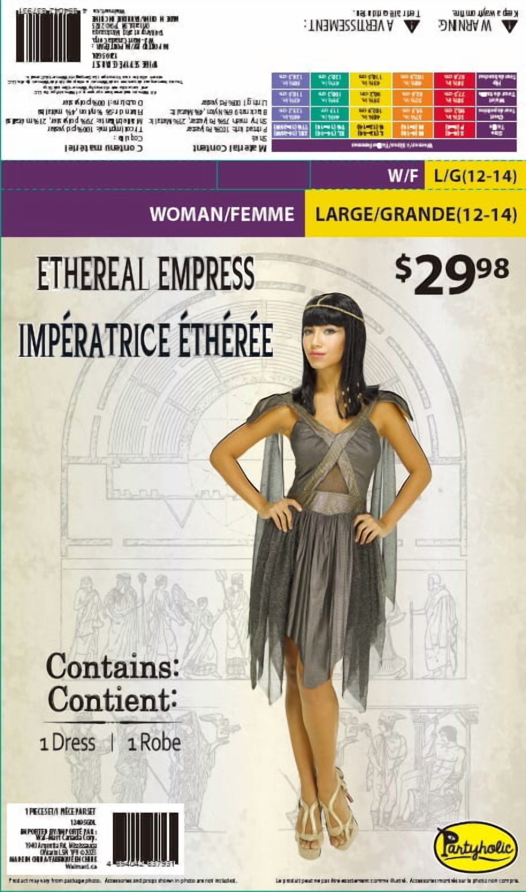 Warrior Princess Costume for Women, Large Size, Partyholic