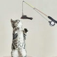 thumbnail image 4 of Cat Fishing Wand Retractable - Interactive Kitten Teaser Toy Pet Fish Pole Wand, 4 of 5