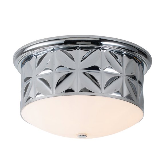 Lucas McKearn Epsilon 17" 3-light Metal Flush Mount in Polished Chrome
