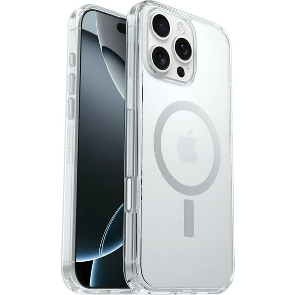 OtterBox iPhone 16 Pro Max Only - Symmetry  Series Clear Case - Clear - with Camera Control - Snaps to MagSafe - Ultra-Sleek - Raised Edges Protect Camera & Screen - Non-Retail Packaging