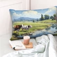 thumbnail image 4 of Fotbe Pasture Cow Funda de Almohada Decorativa Estilo Occidental, Lujo en Algodón, Fundas para Almohadas King, Cojín Estampado para Decoración del Hogar-16"x24", 4 of 6