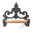 thumbnail image 3 of PYYAN-Antique Cast Iron Rustic Toilet Roll Holder Wall-Mounted Paper Holder Decor for Kitchen and Bathroom Without Lid, 3 of 3