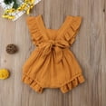 thumbnail image 4 of URMAGIC Toddler Baby Girl Ruffled Rompers Sleeveless Cotton Romper Bodysuit Jumpsuit Clothes 12-18 Months, 4 of 6