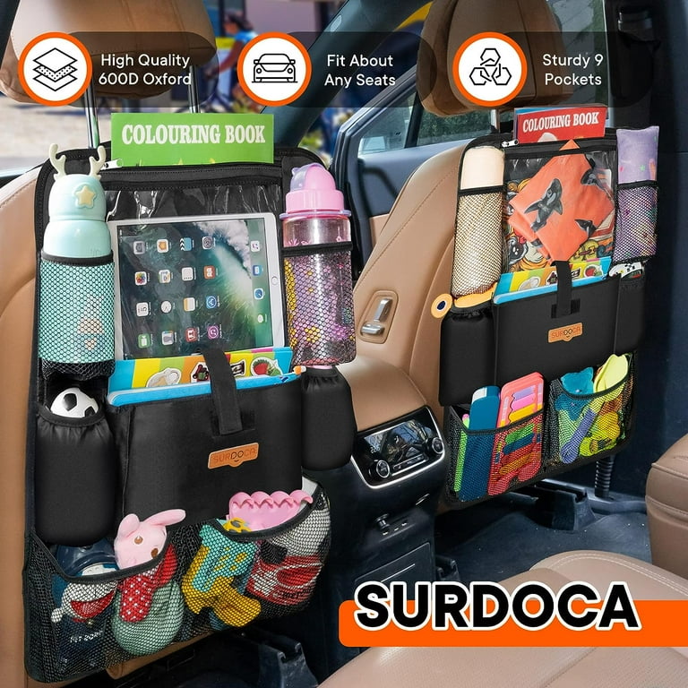 Luckybay 2 Pack Car Backseat Organizer with 10 Touch Screen