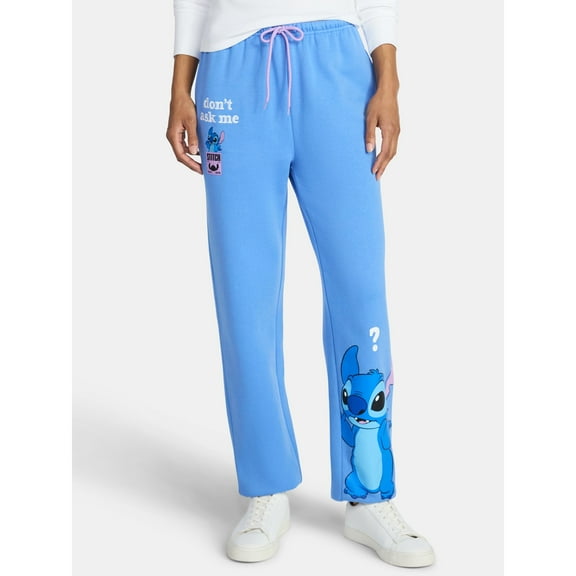 Disney Stitch Women’s Graphic Jogger Pants, 30'' Inseam, Sizes XXS-4X