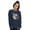 Navy, variant on Bat Doodle Bad Moon Unisex graphic Long Sleeve Shirt