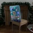 thumbnail image 5 of Nkmbld Christmas Chair Covers for Party, LED Christmas Chair Covers Up Chair Back Cap Cover Dining Chair Back Cover Decor, Blue, 5 of 8