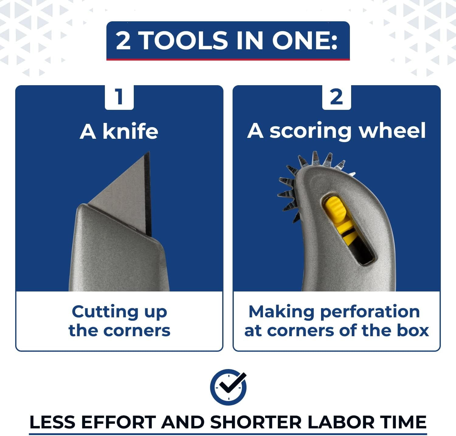 IDL Packaging HD Retractable Box Cutter with Scoring Wheel (Pack of 12)