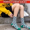 thumbnail image 4 of CoCoMangos Womens Plaid Vintage Socks Colorful Mixed Casual Running Checkerboard Crew Socks Cotton Size5-9.5, 4 of 8