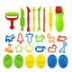 thumbnail image 2 of Casa de juegos para niños, arcilla de colores, juguete de bricolaje, plastilina, juego de 26 herramientas para hacer moldes, rompecabezas, suministros hechos a mano, 2 of 3