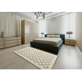 thumbnail image 5 of Ahgly Company Machine Washable Indoor Rectangle Contemporary Wheat Beige Area Rugs, 4' x 6', 5 of 7