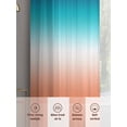thumbnail image 6 of Gradient Orange Sheer Curtains 2 Panels Set Modern Minimalist Green Orange Ocean Beach Sheer Window Curtains Light Filtering Rod Pocket Voile Drapes for Bedroom Living Room 52"x63", 6 of 8