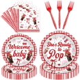 thumbnail image 1 of Princess Birthday Party Decorations, 96 Pcs Four Ever a Princess Plates and Napkins Forks Tableware Set, Girls 4th Birthday Party Supplies Disposable Plates Set for 24, 1 of 7
